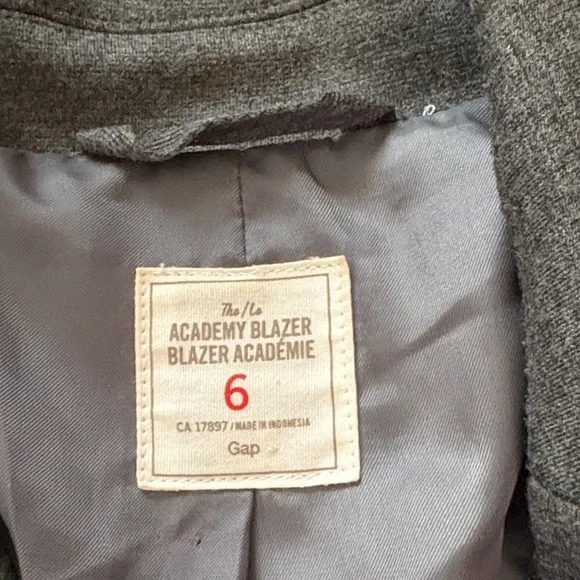GAP Gray Blazer with Navy Trim - Picture 2 of 10
